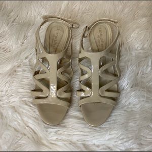 Naturalizer Strappy Heels in Cream